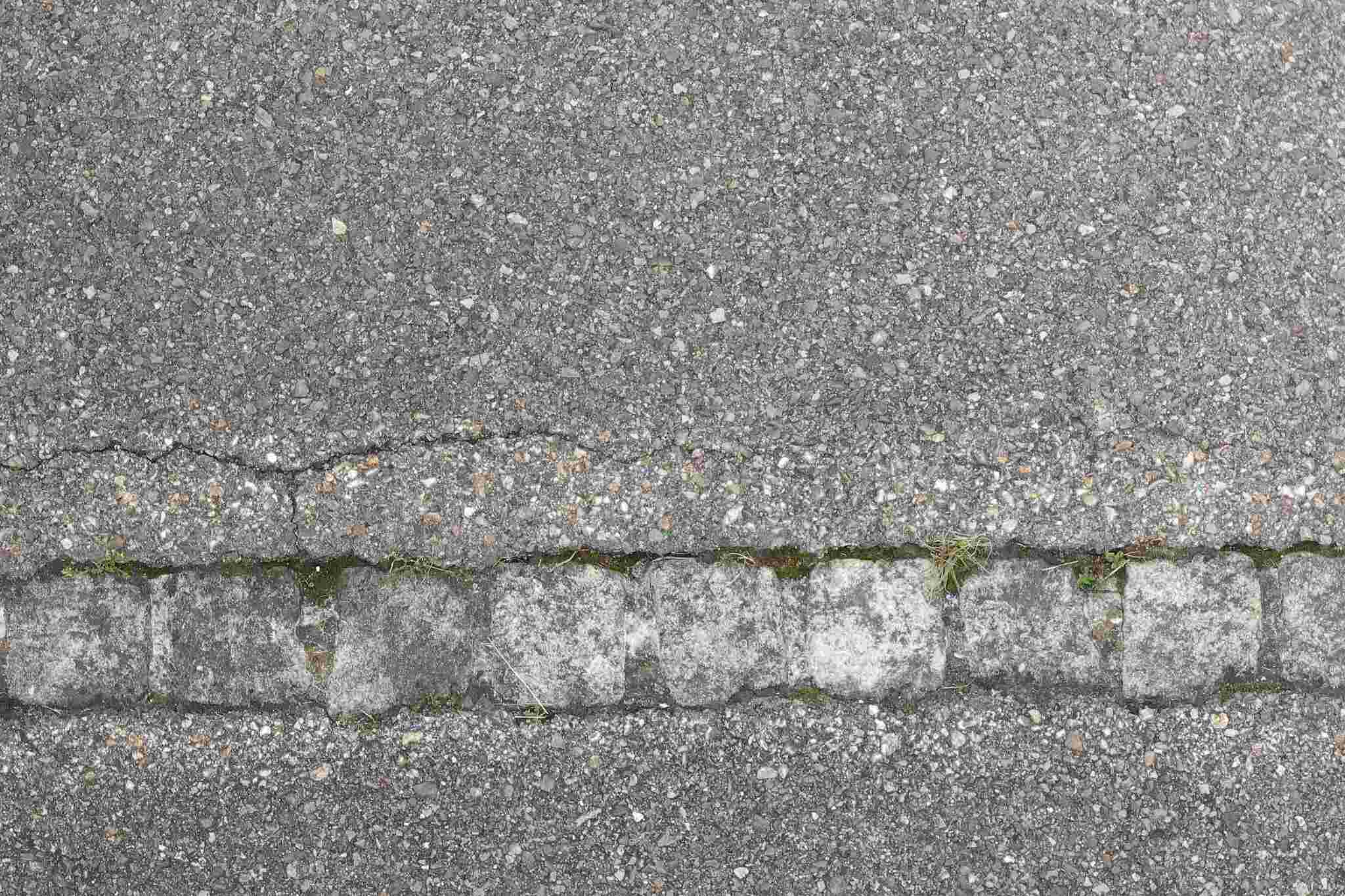 Asphalt Road with Cracks